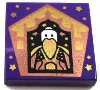 LEGO onderdeel Tegel 2 x 2 with HP Chocolate Frog Card Salazar Slytherin Pattern 3068pb1748
