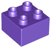 LEGO part Duplo, Brick 2 x 2 3437