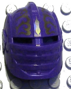 LEGO onderdeel Large Figure Visor, Danju with Gold Pattern (47469px1)