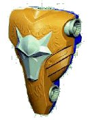 LEGO part Large Figure Torso KK with Danju, Sir Pattern - Series 2 - Wolf Head Relief 50662c01pb01