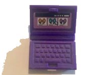 LEGO part Minifigure, Utensil Computer Laptop with Three Bows and Mouse Pointer on Screen Pattern (Sticker) - Set 41115 62698pb08