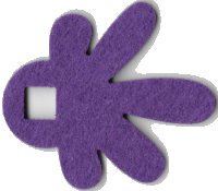 LEGO part Felt Fabric 6 1/2 x 7 1/2 Leaf Thick with Square Hole 66831