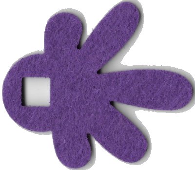 LEGO part Felt Fabric 6 1/2 x 7 1/2 Leaf Thick with Square Hole (66831)