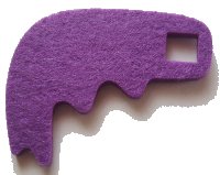 LEGO onderdeel Felt Fabric 7 x 6 Wing Thick with Square Hole 66832