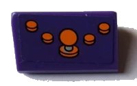 LEGO part Slope 30 1 x 2 x 2/3 with 4 Orange Buttons and Joystick Pattern (Sticker) - Set 71016 85984pb193