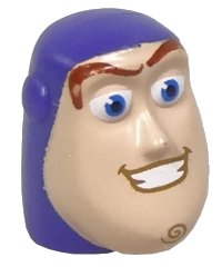 LEGO part Minifigure, Head, Modified Buzz Lightyear Pattern 88062pb01