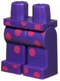 LEGO part Hips and Legs with Large Magenta Polka Dots Pattern 970c00pb1081