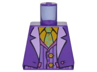 LEGO part Torso Batman Suit with Lavender Lapels, Striped Vest, Bright Light Orange Shirt and Bright Green Tie Pattern (Joker) 973pb2598
