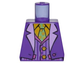 LEGO onderdeel Torso Batman Suit with Lavender Lapels, Striped Vest, Bright Light Orange Shirt and Bright Green Tie Pattern (Joker) (973pb2598)