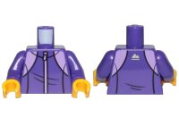 LEGO part Torso Tracksuit with Medium Lavender Zipper and White Mountain Logo on Back Pattern / Dark Purple Arms / Yellow Hands 973pb3546c01