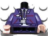 LEGO part Torso Harry Potter Bus Driver Jacket and Dark Purple Tie Pattern / Dark Purple Arms / Light Nougat Hands 973px397c01