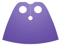 LEGO part Minifigure Cape Cloth, Very Short - Traditional Starched Fabric 99464