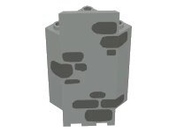 LEGO onderdeel Panel 3 x 3 x 6 Corner Wall with Dark Gray Stones Pattern 2345pb05