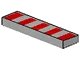 LEGO onderdeel Tile 1 x 4 with 5 Red Stripes Pattern (2431p79)