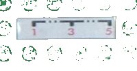 LEGO part Tile 1 x 4 with '1-3-5' Gearbox Pattern (Sticker) - Set 8448 2431pb0044