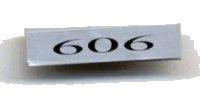 LEGO onderdeel Tile 1 x 4 with '606' Pattern (Sticker) - Set 10022/10025 2431pb0064