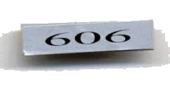 LEGO onderdeel Tile 1 x 4 with '606' Pattern (Sticker) - Set 10022/10025 (2431pb0064)