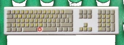 LEGO onderdeel Tile 1 x 4 with Keyboard Pattern (2431px15)
