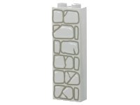 LEGO part Brick 1 x 2 x 5 with Dark Gray Stone Outlines Pattern 2454pb001