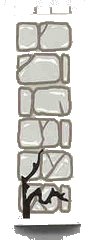 LEGO onderdeel Steen 1 x 2 x 5 met Steen en Twijg Patroon (Sticker) - Set 1382 (2454pb012)