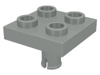 LEGO onderdeel Plaat, Gewijzigd 2 x 2 met Pin aan Onderkant 2476