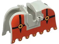 LEGO part Horse Barding, Ruffled Edge with Fright Knights Pattern 2490pb01