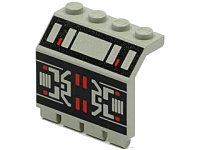 LEGO onderdeel Panel 2 x 4 x 3 1/3 with Hinge with M:Tron Pattern 2582p68
