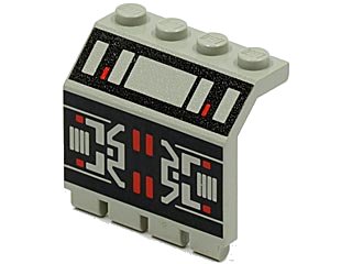 LEGO onderdeel Panel 2 x 4 x 3 1/3 with Hinge with M:Tron Pattern (2582p68)