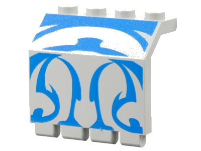 LEGO part Panel 2 x 4 x 3 1/3 with Hinge with Blue SW Gungan Sub Pattern (2582px1)