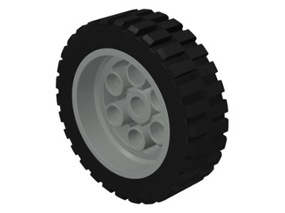 LEGO onderdeel Wheel 30mm D. x 13mm (13 x 24 Model Team), with Black Tire 13 x 24 Model Team (2695 / 2696) (2695c01)