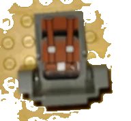 LEGO part Technic Seat 3 x 2 Base with Orange Cushions and Seat Belts Pattern (Sticker) - Set 8465 2717pb06