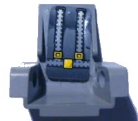 LEGO part Technic Seat 3 x 2 Base with Cushions and Seat Belts with Yellow Buckles Pattern (Sticker) - Sets 8445 / 8446 2717pb07