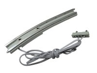 LEGO part Train, Track 12V Conducting Rail Curved with Connection Wire and Short Connector 2731a