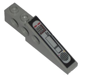LEGO part Technic Slope 6 x 1 x 1 2/3 with Telephone and Buttons Pattern (Sticker) - Set 8280 (2744pb016)