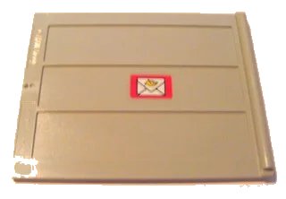 LEGO onderdeel Door Sliding - Type 2 with Mail Envelope Pattern Model Right Side Inner (Sticker) - Set 4564 (2874pb03a)