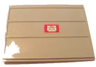 LEGO onderdeel Door Sliding - Type 2 with Mail Envelope Pattern Model Right Side Outer (Sticker) - Set 4564 (2874pb03b)