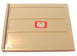 LEGO onderdeel Door Sliding - Type 2 with Mail Envelope Pattern Model Left Side Inner (Sticker) - Set 4564 (2874pb03c)