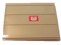 LEGO part Door Sliding - Type 2 with Mail Envelope Pattern Model Left Side Outer (Sticker) - Set 4564 2874pb03d