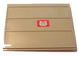 LEGO onderdeel Door Sliding - Type 2 with Mail Envelope Pattern Model Left Side Outer (Sticker) - Set 4564 (2874pb03d)