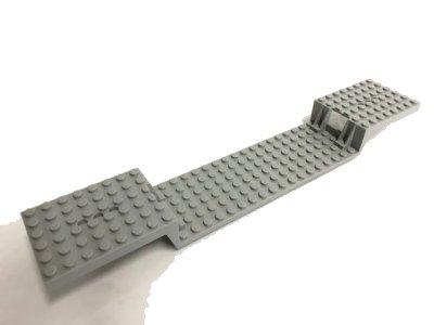LEGO onderdeel Train Base 6 x 34 Split-Level with Bottom Tubes and 3 Holes at Each End (2972a)