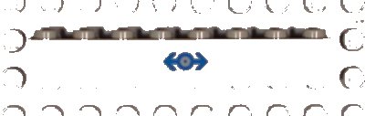 LEGO onderdeel Brick 1 x 8 with Train Logo Blue Pattern (Sticker) - Sets 4558 / 10001 (3008pb100)