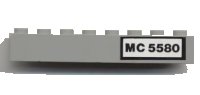 LEGO part Brick 1 x 8 with Black 'MC 5580' Pattern (Sticker) - Set 5580 3008pb103