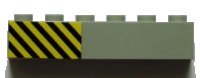 LEGO part Brick 1 x 6 with Black and Yellow Danger Stripes Pattern Left (Sticker) - Set 7823 3009pb193L
