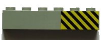 LEGO onderdeel Brick 1 x 6 with Black and Yellow Danger Stripes Pattern Right (Sticker) - Set 7823 3009pb193R