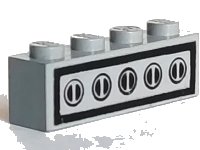 LEGO part Brick 1 x 4 with Homemaker Stove Switch Pattern 3010p41