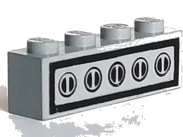 LEGO onderdeel Brick 1 x 4 with Homemaker Stove Switch Pattern (3010p41)
