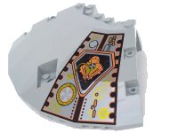 LEGO part Panel 14 x 14 x 2 2/3 Quarter Saucer Top with UFO Pattern Right 30116pb02