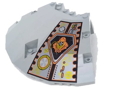 LEGO onderdeel Panel 14 x 14 x 2 2/3 Quarter Saucer Top with UFO Pattern Right (30116pb02)