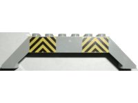 LEGO part Schräge 45 10 x 2 x 2 Double avec Motif Rayures Noir et Jaune Danger 30180pb03
