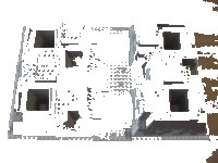 LEGO part Baseplate, Raised 32 x 48 x 6 with 4 Corner Pits with Rock Raiders Pattern 30271px3